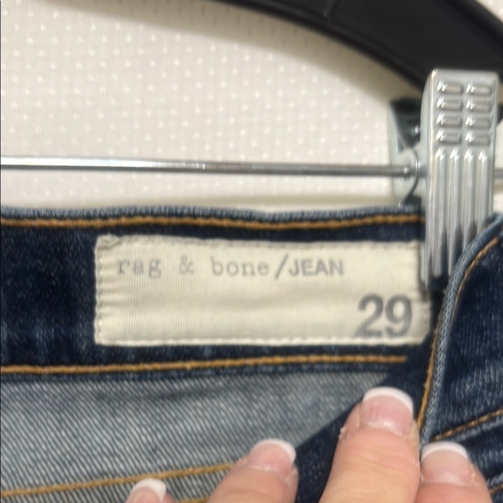 rag & bone Dark Blue Boyfriend Jeans - Picture 2 of 10